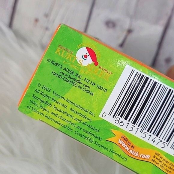 Vintage 2003 Y2K SpongeBob SquarePants Kurt S. Adler Mini Ornament Set of Four - Picture 7 of 11